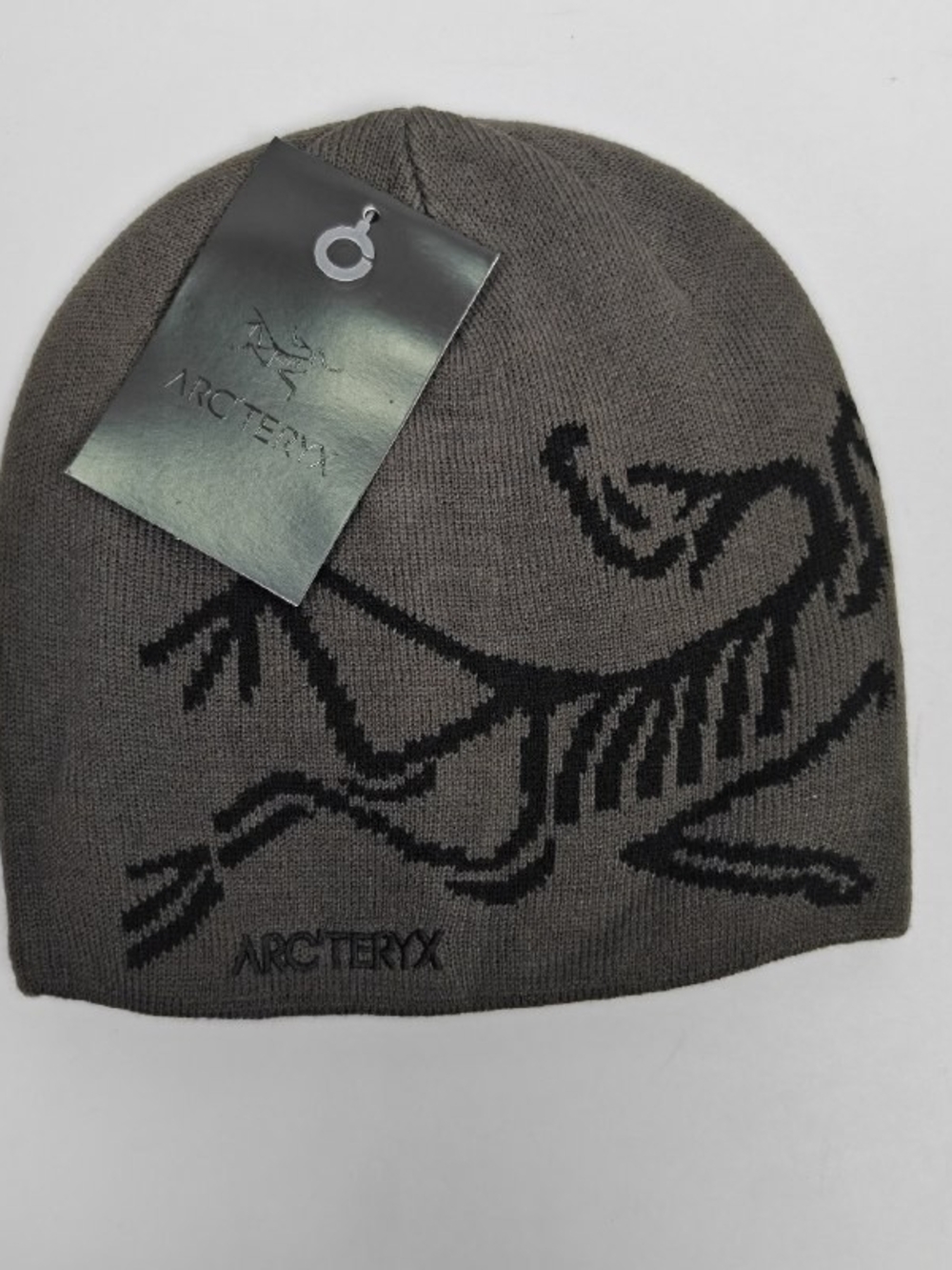 Arc'teryx Grey And Black Bird Head Toque Skullcap Beanie